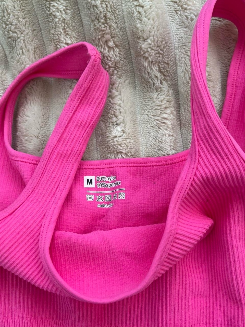 Pink Ribbed Tank Short Romper - Picture 2 of 4